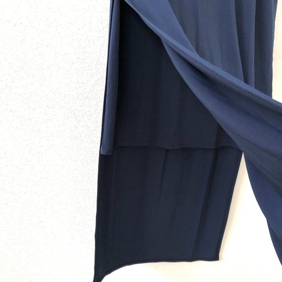 G.I.L.I. Jetsetter Side Slit Maxi Skirt Navy Blue Size Small Women's - Picture 4 of 8